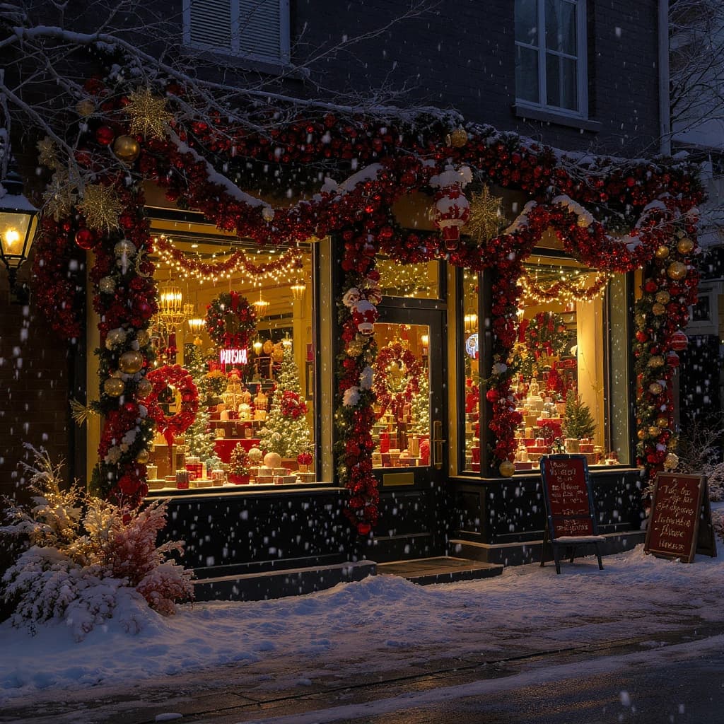 Dükkan Yılbaşı Süsleme