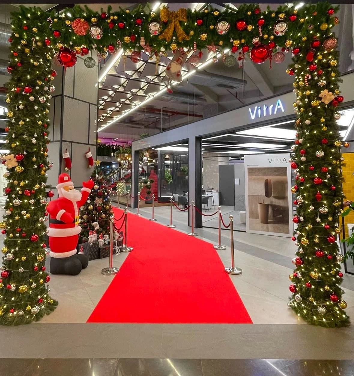 AVM İç Mekan Işıkları Garland Yılbaşı