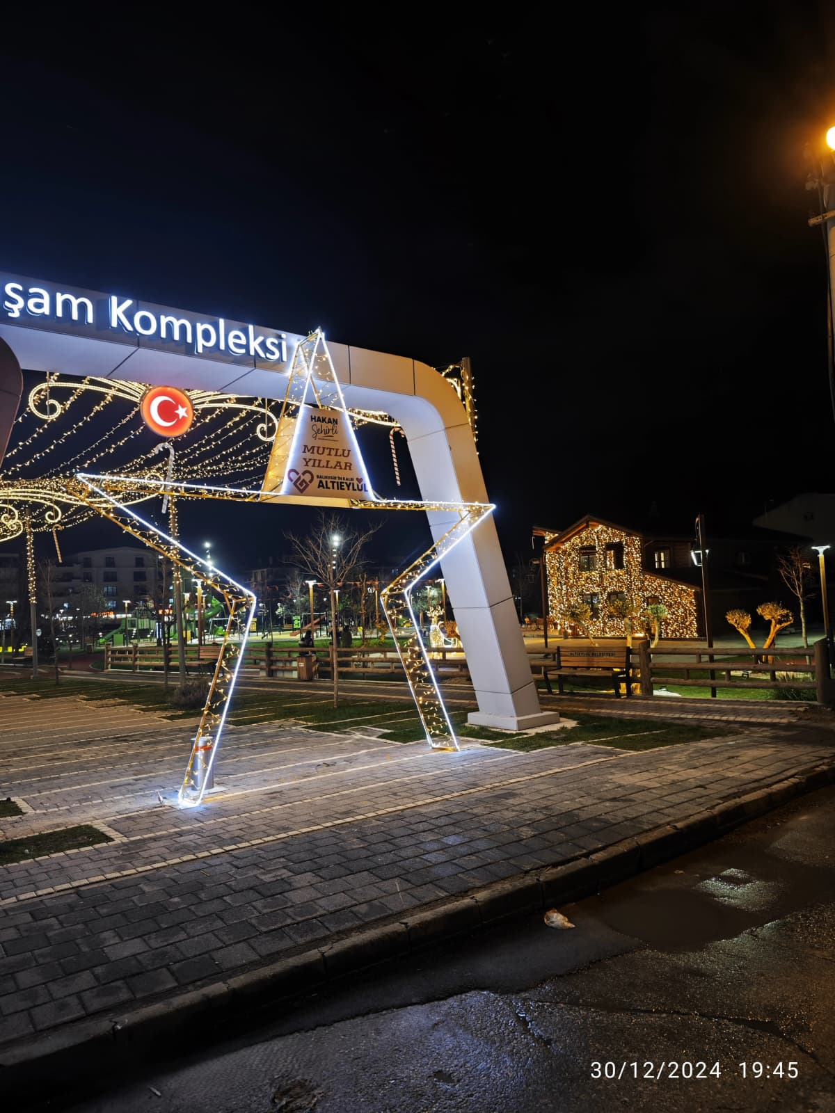 LED Işıklı Yıldız Motif Yılbaşı