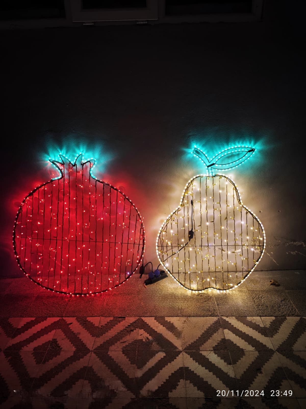 Meyveler Objeler Süslemeler Hortum Işık