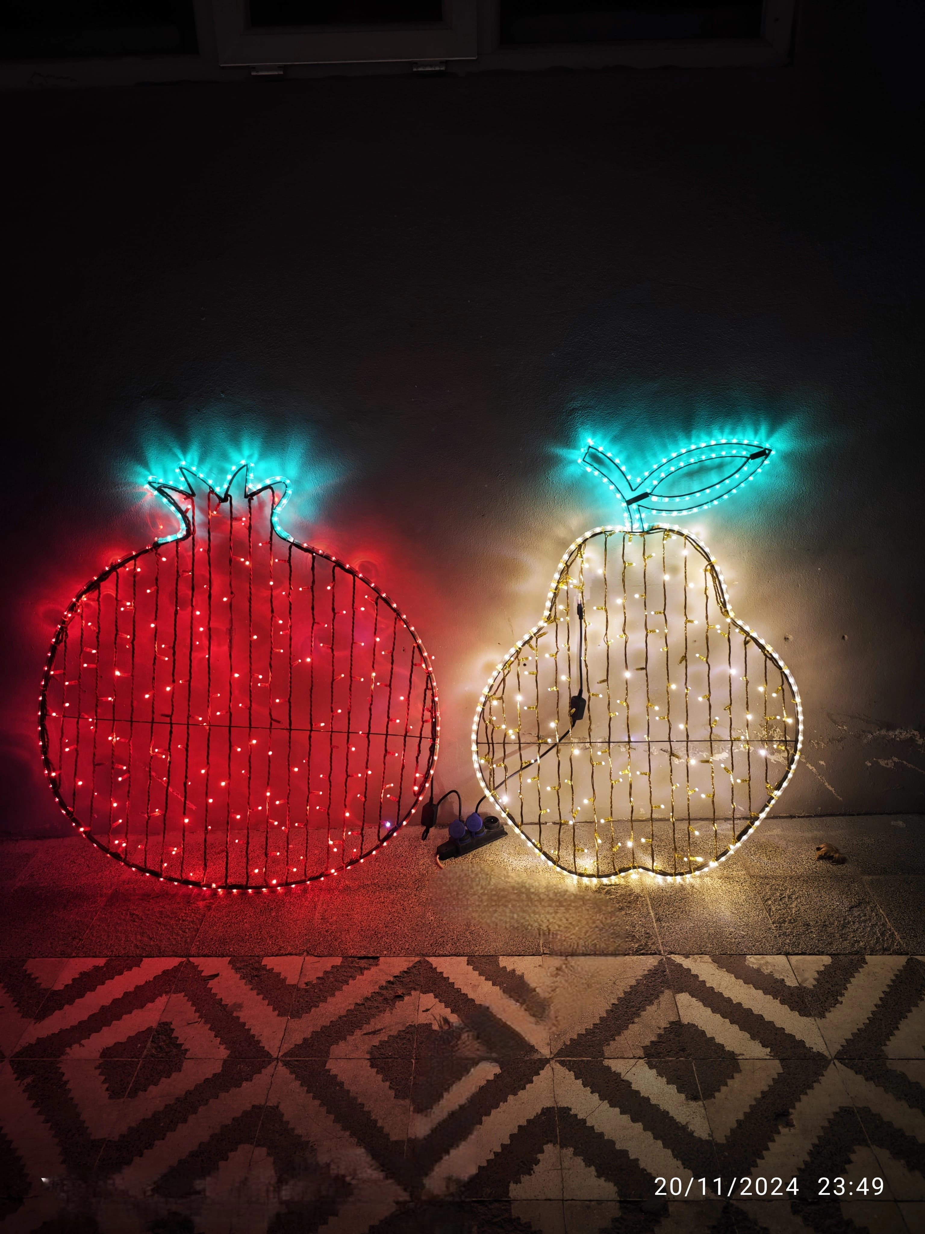 Meyveler Objeler Süslemeler Hortum Işık