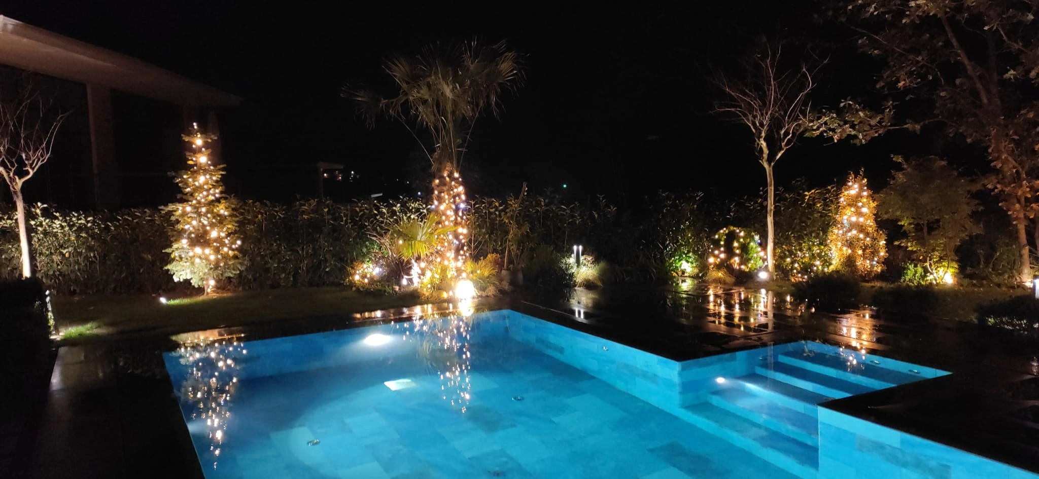 Site ortak bahçe ağaç LED süsleme